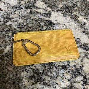Louis Vuitton Yellow Epi Pochette (Key Pouch) - Authentic